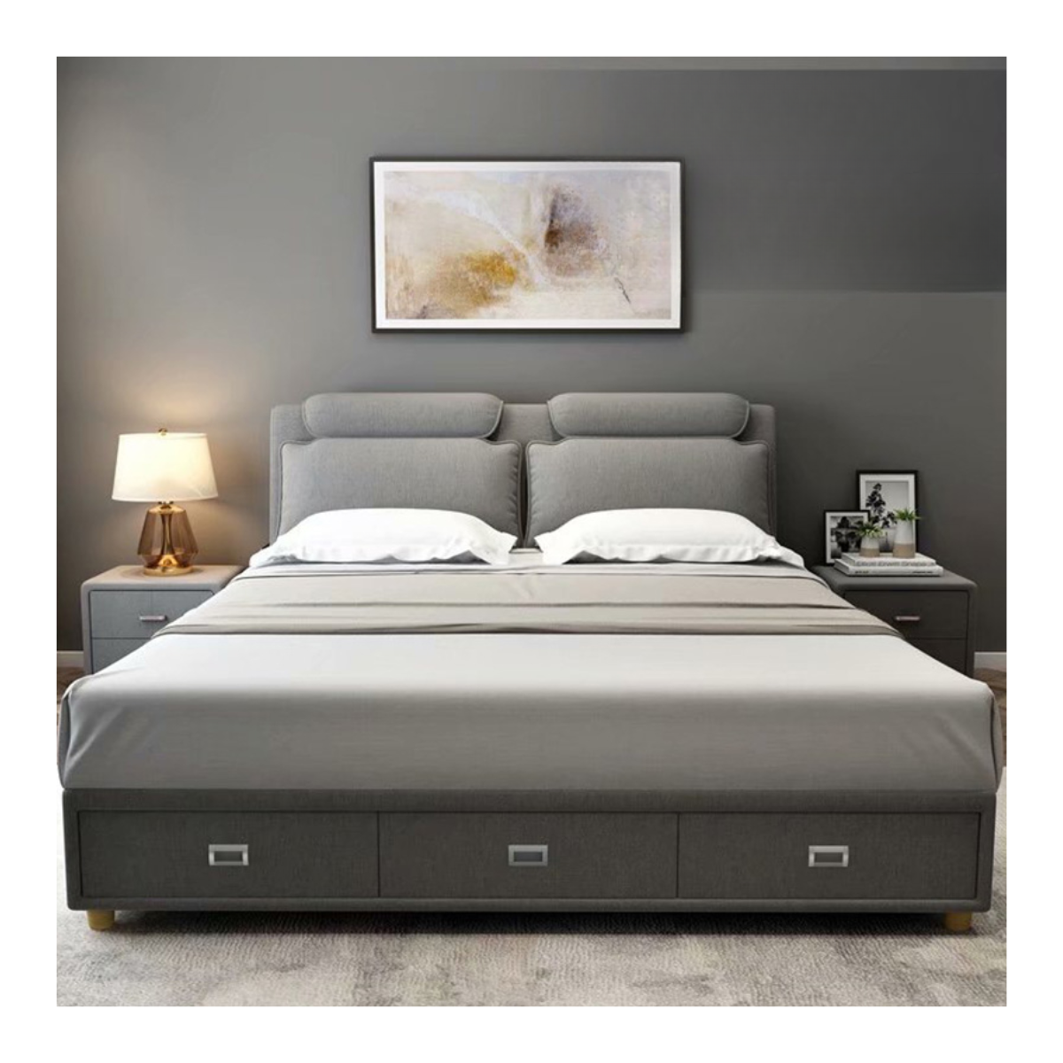 Repose Triple Drawer Cushion Back Bed